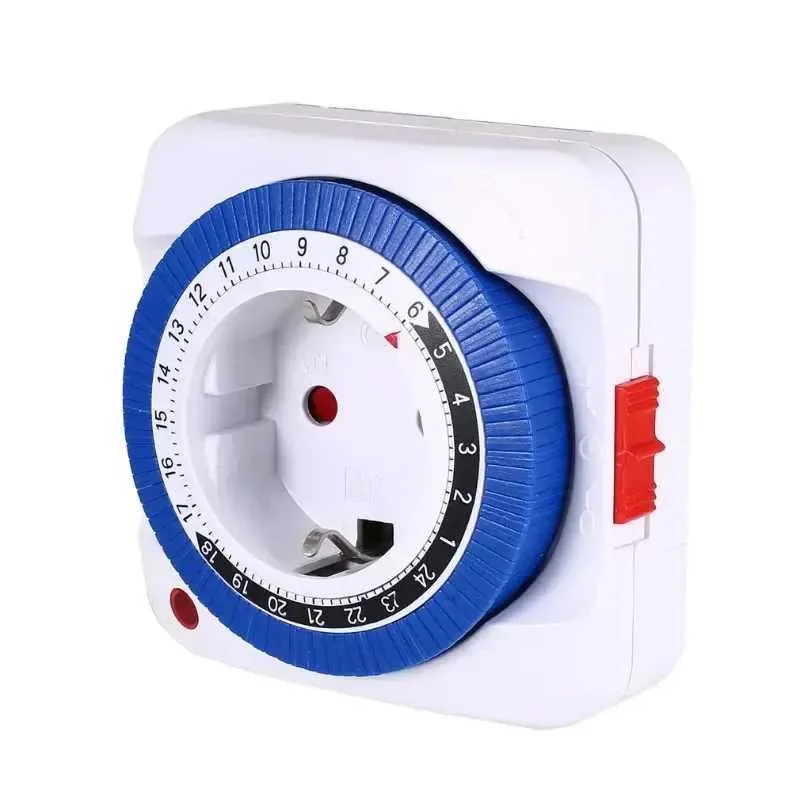 DHgate 24 Hour EU Indoor Ground Plug in Mechanical Timer Switch For dhgate-24-hour-eu-indoor-ground-plug-in-mechanical-timer-switch-for