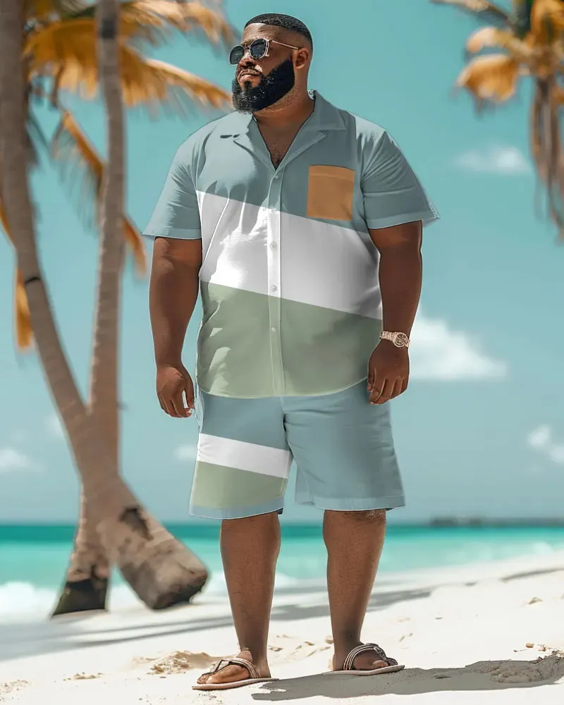 Biggmans Shirt Plus Size Set L 9XL Summer Beach From