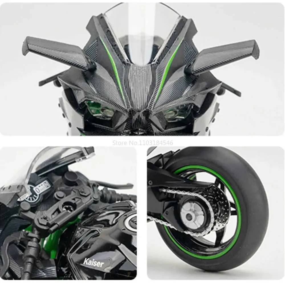 1:12 Scale Diecast Motorcycle Model: Authentic Sound & Light