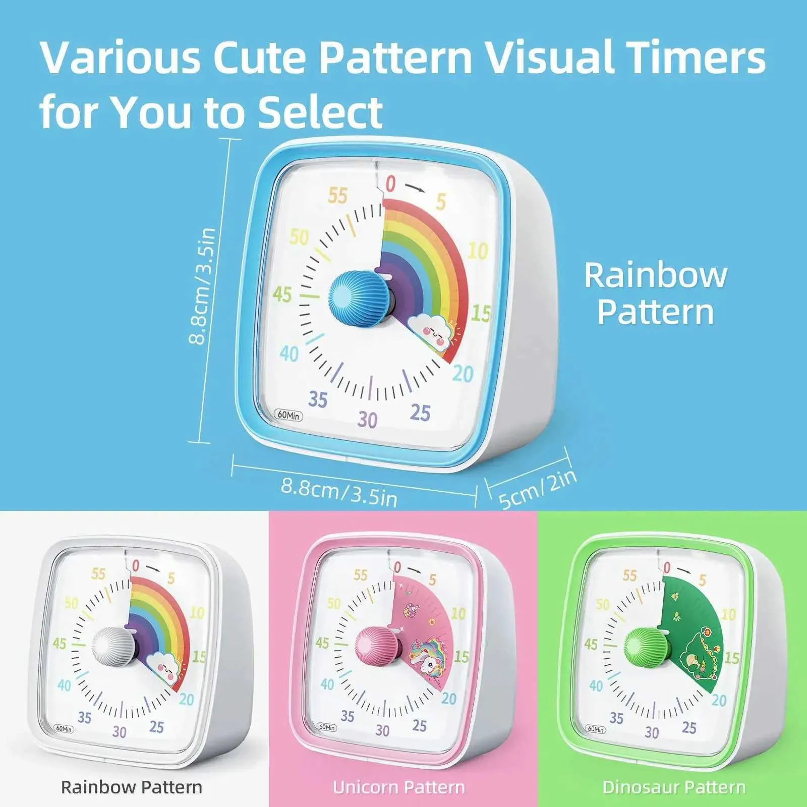 Kids Alarm Clock Timers For Classroom Visual Timer With Protective Case ...