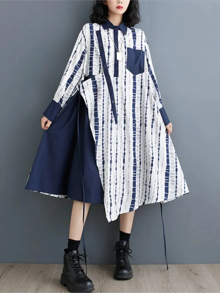 Autumn Print Patchwork Dress: Oversized Long Sleeve A-Line - Shop Now! from  Dhgate Plus size Dresses - price 83.9