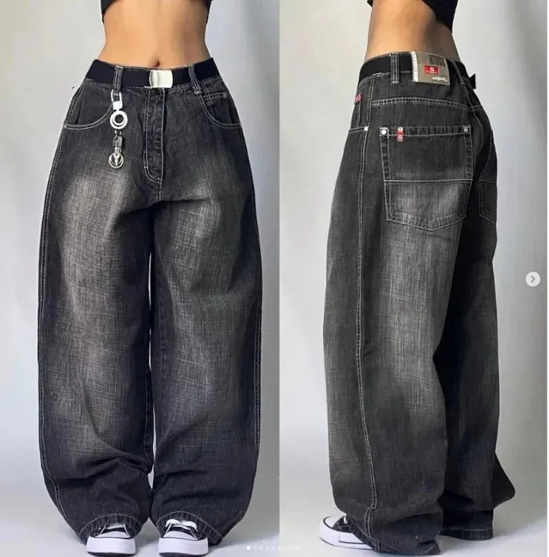 パンツ archive Lolita jeans black denim y2k Baggy Jeans for Woman Fashion Y2k High Street Boyfriend