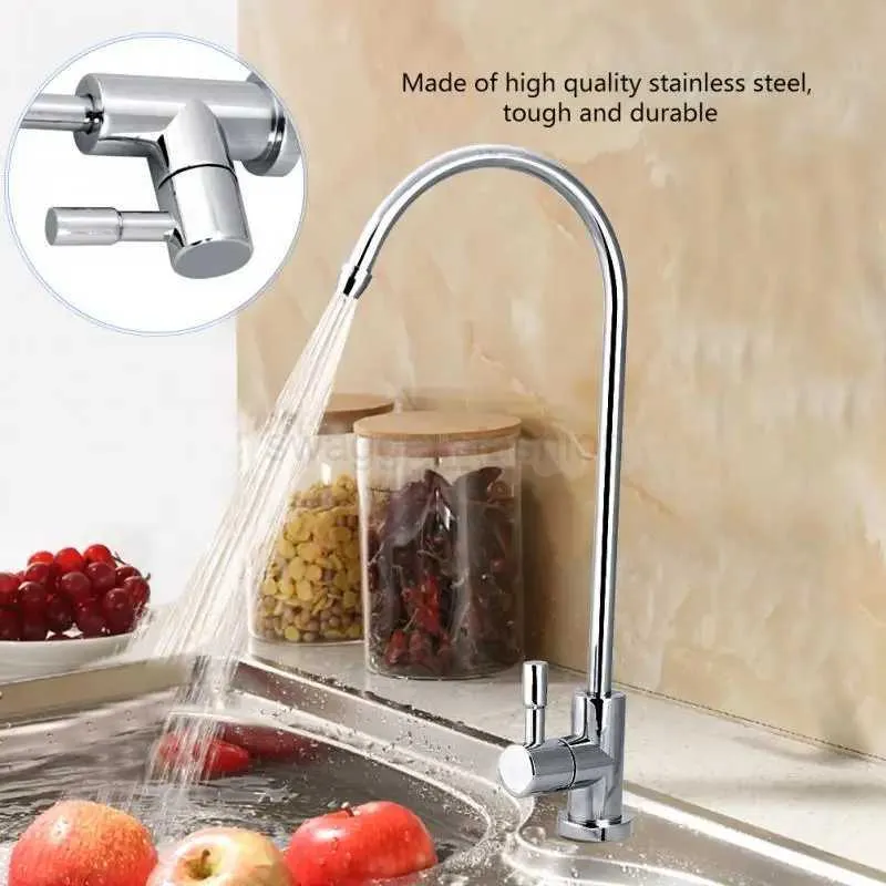 Drinking Water Tap For RO Systems - Brushed Nickel Stainless Steel, Easy Install Kitchen Sink Filter Faucet Lead-free RO Faucet Brushed Nickel Stainless Steel