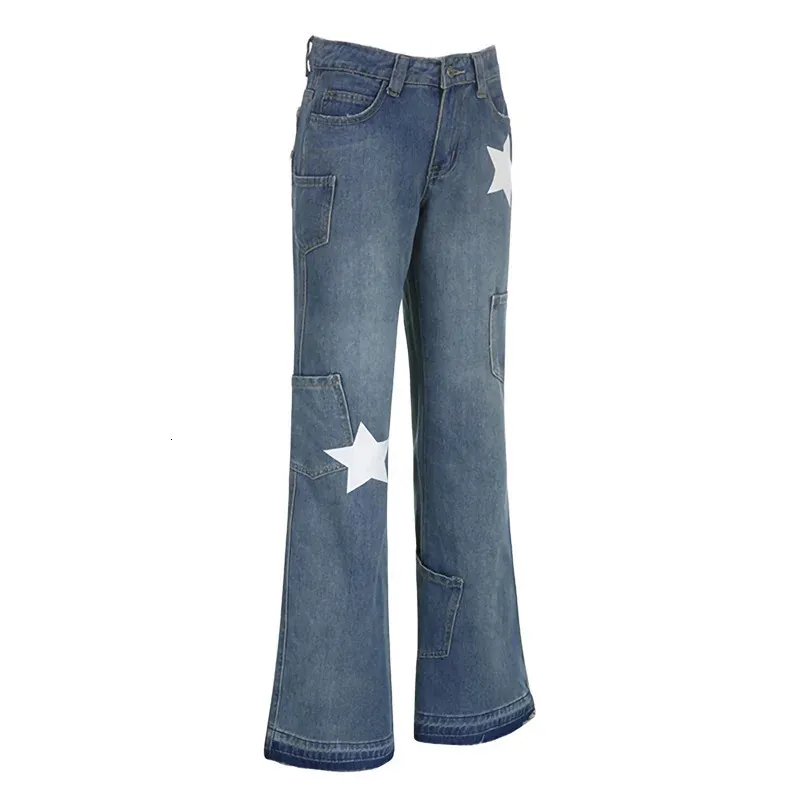 パンツ grunge evisu donna flare denim pants y2k Our Grunge Punk Y2K Vintage Flare Jeans For Women, Pocket