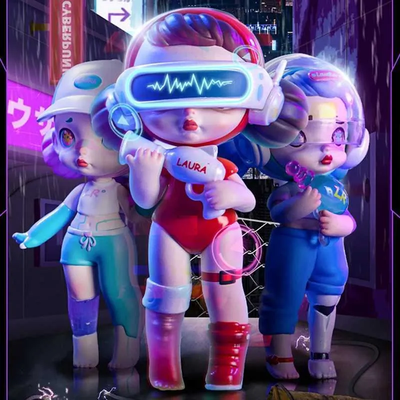 Laura Figure Laura Cyberpunk 5th Gen Laura Cyberpunk Blind Box Mystery Toy Action ...