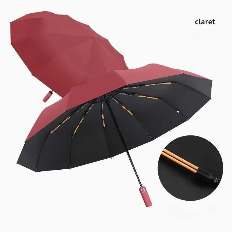 Automatic Travel Umbrella with 24-Bone Frame, 55-61 cm Radius