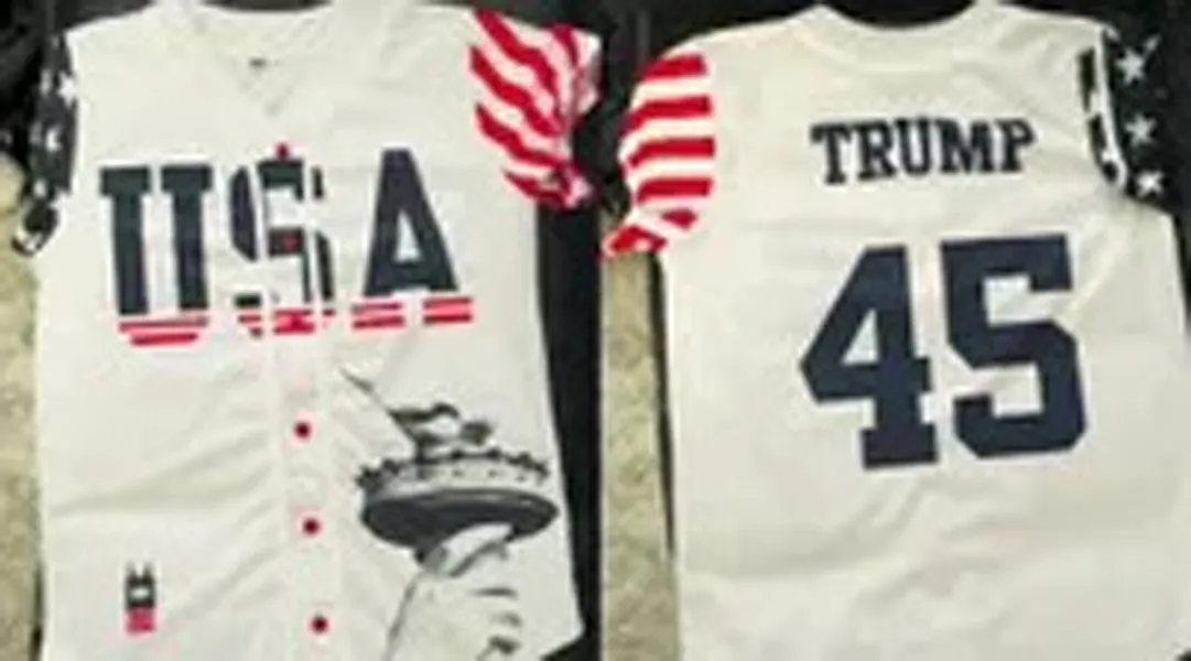 Greater Half Donald Trump #45 America Flag Shirt Baseball