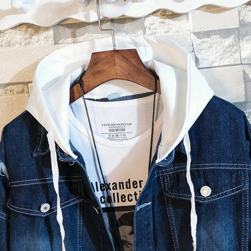 2023 Spring Fashion Mens Slim Fit Denim Jacket Streetwear Hiphop Hoodie Jeans Coat For Men Casual Loose Fit 240806 From Leemostore, $30.52 | DHgate.Com 2023 Spring Fashion Mens Slim Fit Denim Jacket Streetwear Hiphop Hoodie Jeans Coat For Men Casual Loose Fit 240806 From Leemostore, $30.52 | DHgate.Com