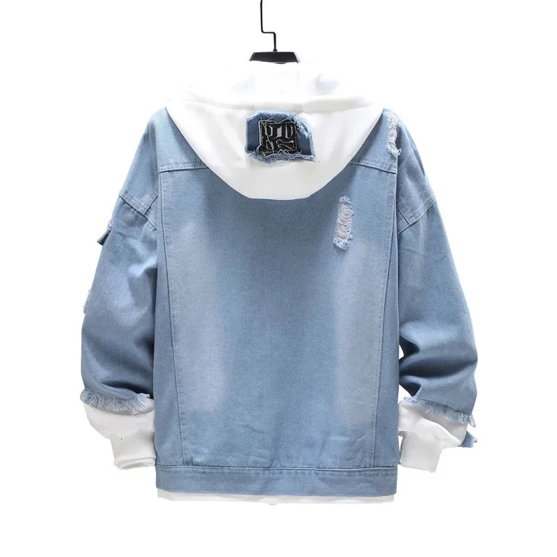 Men's Denim Jacket - Streetwear Hip Hop, Slim Fit, Casual, Spring 2023 Men's Denim Jacket - Streetwear Hip Hop, Slim Fit, Casual, Spring 2023