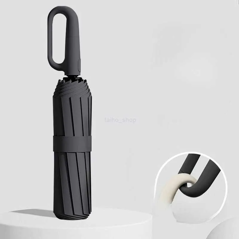 Automatic Folding Umbrella: Wind-Resistant, Double Sunshade