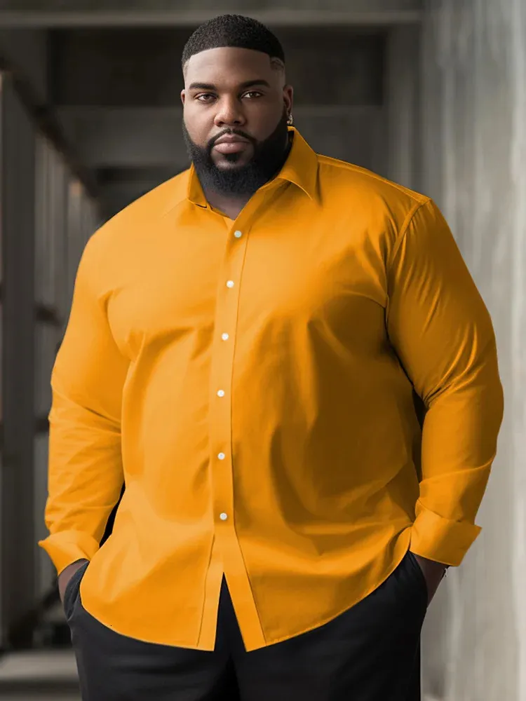 Men's Solid Color Business Shirt in L-9XL Sizes Men's Solid Color Business Shirt in L-9XL Sizes
