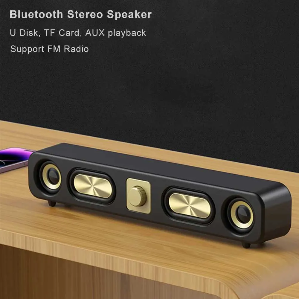 Retro Bluetooth Soundbars Portable Wireless Stereo Speakers With TF ...