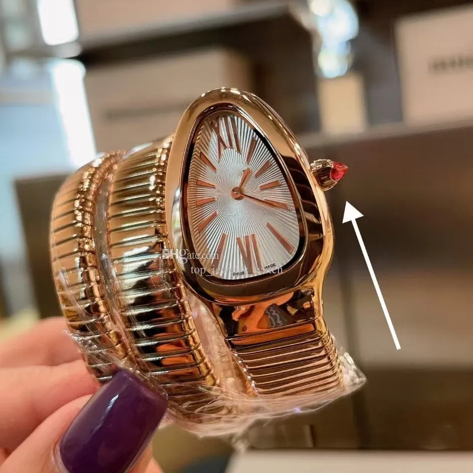 Rose Gold Snake Bracelet Watch For Women Titanium Steel Case And Strap  Durable, Stylish Two Lap Design 009 5 From Top_jewelry_watch, $190.87 |  DHgate.Com, image size:941x941
