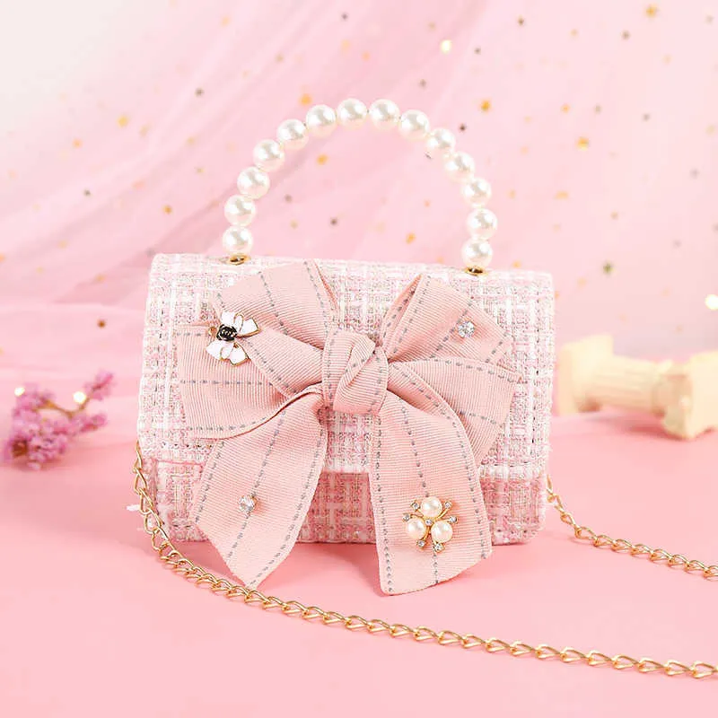 Korean Style Princess Linen Crossbody Handbag For Girls With Bowknot Toddler Purses And Pearl Handbag Gift From Majiaqu 23.75 DHgate.Com
