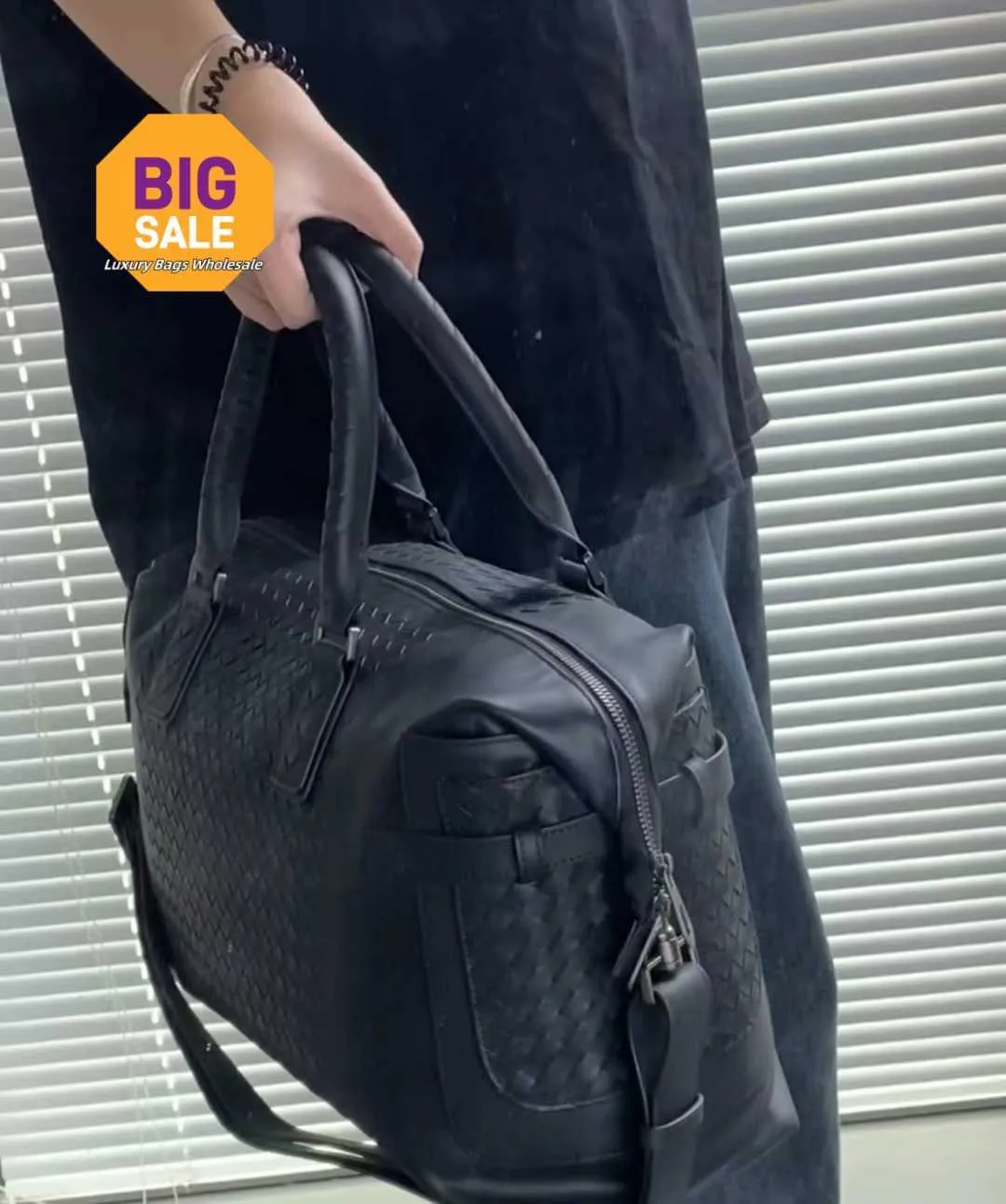Designer Bag 41cm Leather Tote Bag Large Capacity Bag Travel Bag Men s tote bag waxed calf leather travel bag KFUU