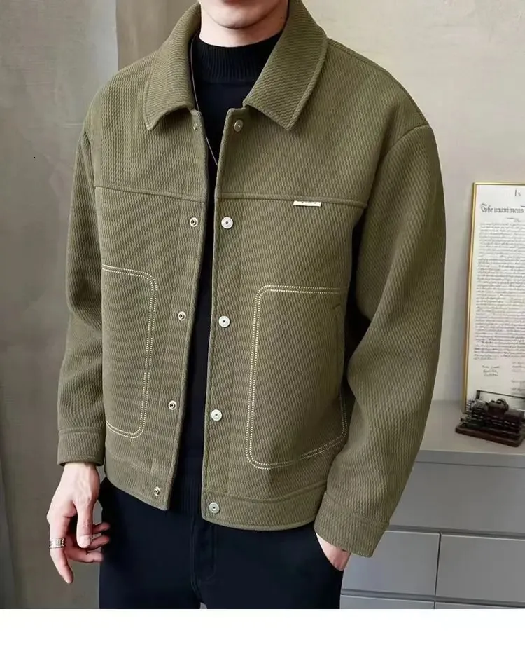 Mens Mandarin Collar Jacket: Autumn/Winter Casual From