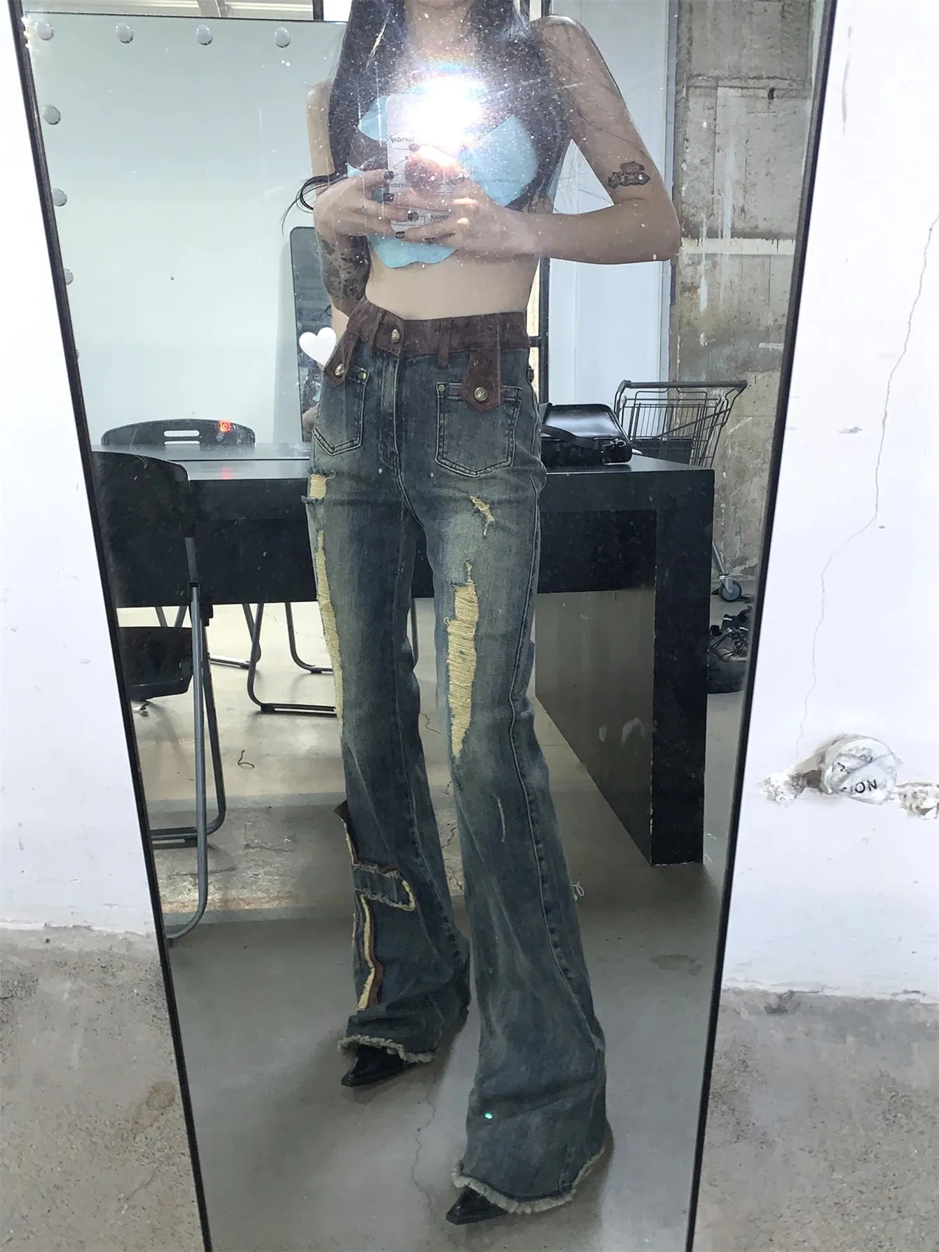 パンツ   jeans 90s 9090 × centimeter Vintage Like Denim Pants – YZ