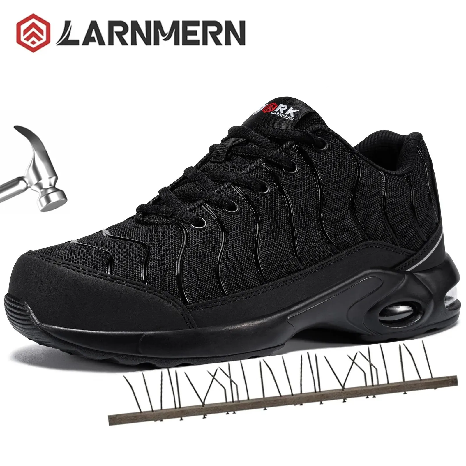 LARNMERN Mens Steel Toe Safety Shoes, Puncture Proof... From 