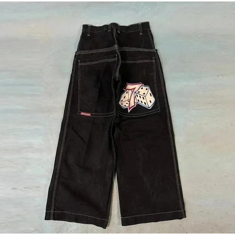 Harajuku Hip Pop Printed Vintage Wide Leg Denim baggy pants Harajuku Hip Pop Printed Vintage Wide Leg Denim baggy pants