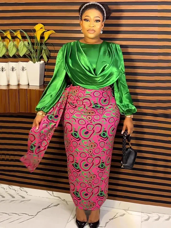 Save Big on Bulk Dashiki African Dress African Dresses Style For Women: Two  Piece Outfit Set Elegant Tops And Skirt Suit, Plus Size African Print