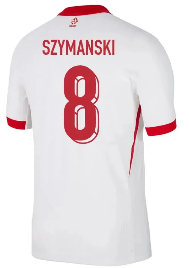 Lewandowski Poland National Team Shirt 2024 Robert Lewandowski Red