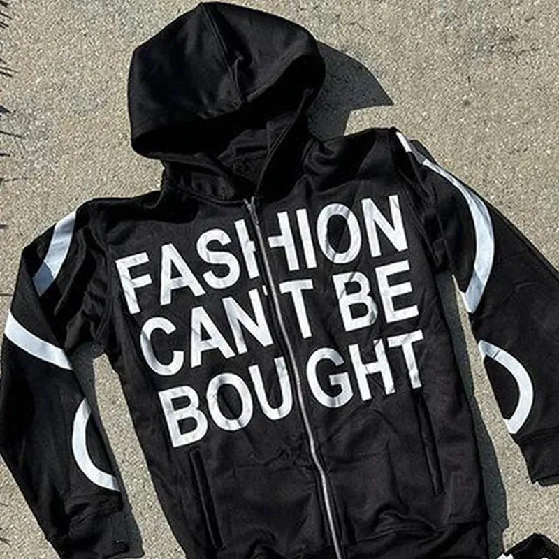 Y2K Grunge Hoodie: Retro Streetwear Zip-Up Sweatshirt Shop Now