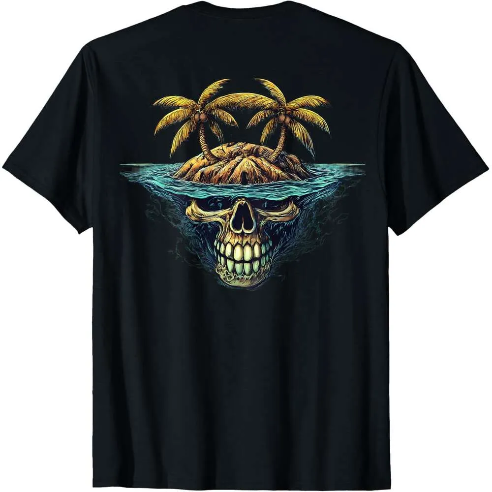 Palm tree skull t-shirt hotsell