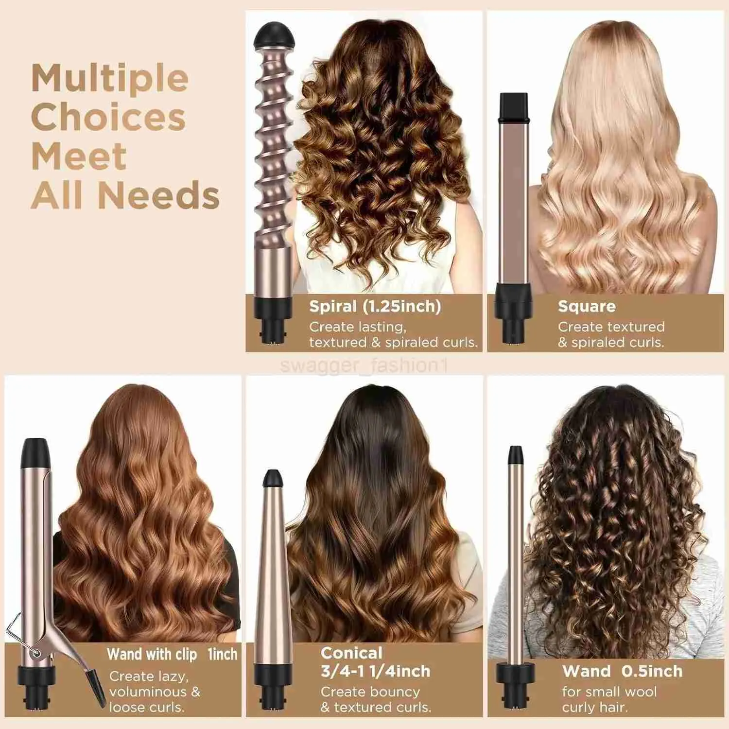 Bubble Wand Spiral Barrel Curling Wand Bubble Curling Revlon