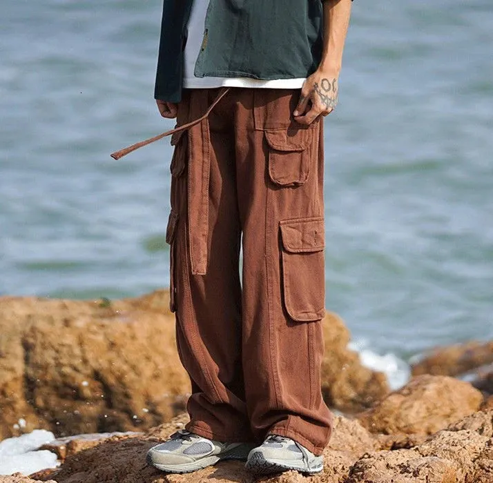 Y2k Mens Cargo Pants: Vintage Fashion Baggy Trousers - Shop Now