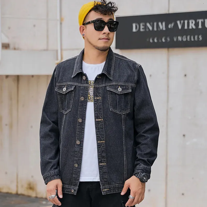 Mens Oversized Denim Jacket Plus Size 8XL, Casual From Mens Oversized Denim Jacket Plus Size 8XL, Casual From