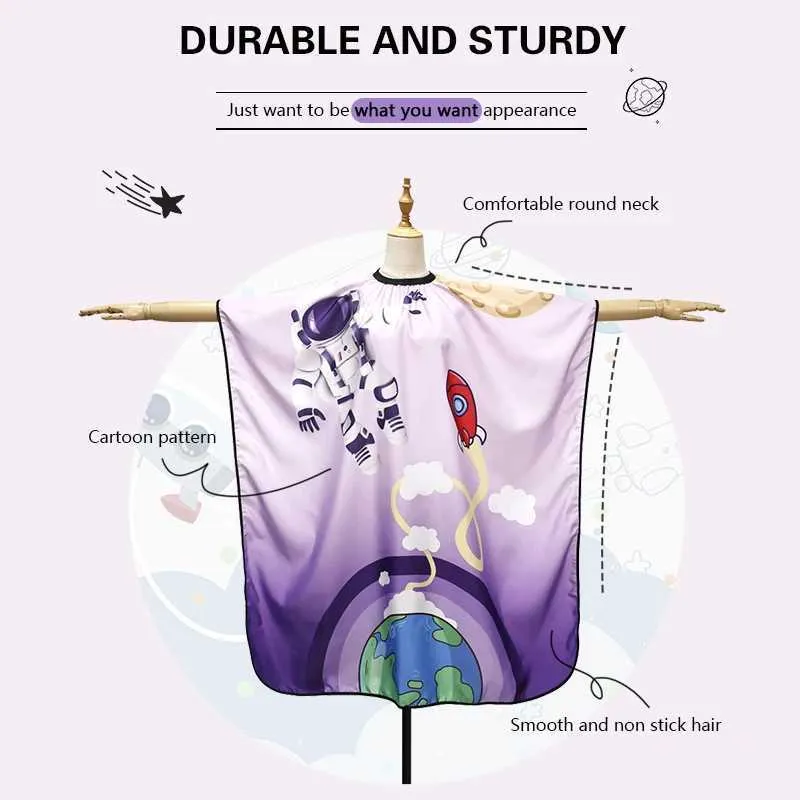 Kids Children Hair Cutting Cape Haircut Gown Cloth  Produktbild-Vorschau 3