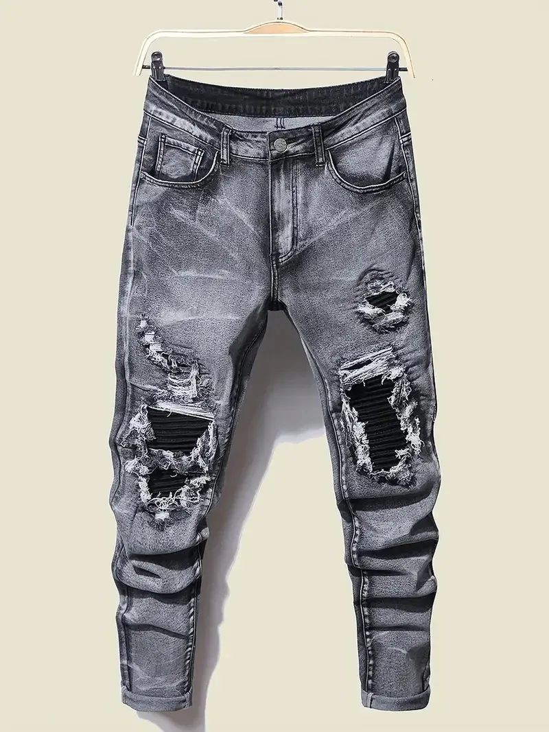 【SATIIIZ】Raed cutting track denim pants SATIIIZ】Raed cutting track denim pants (SATiiiZ/デニム