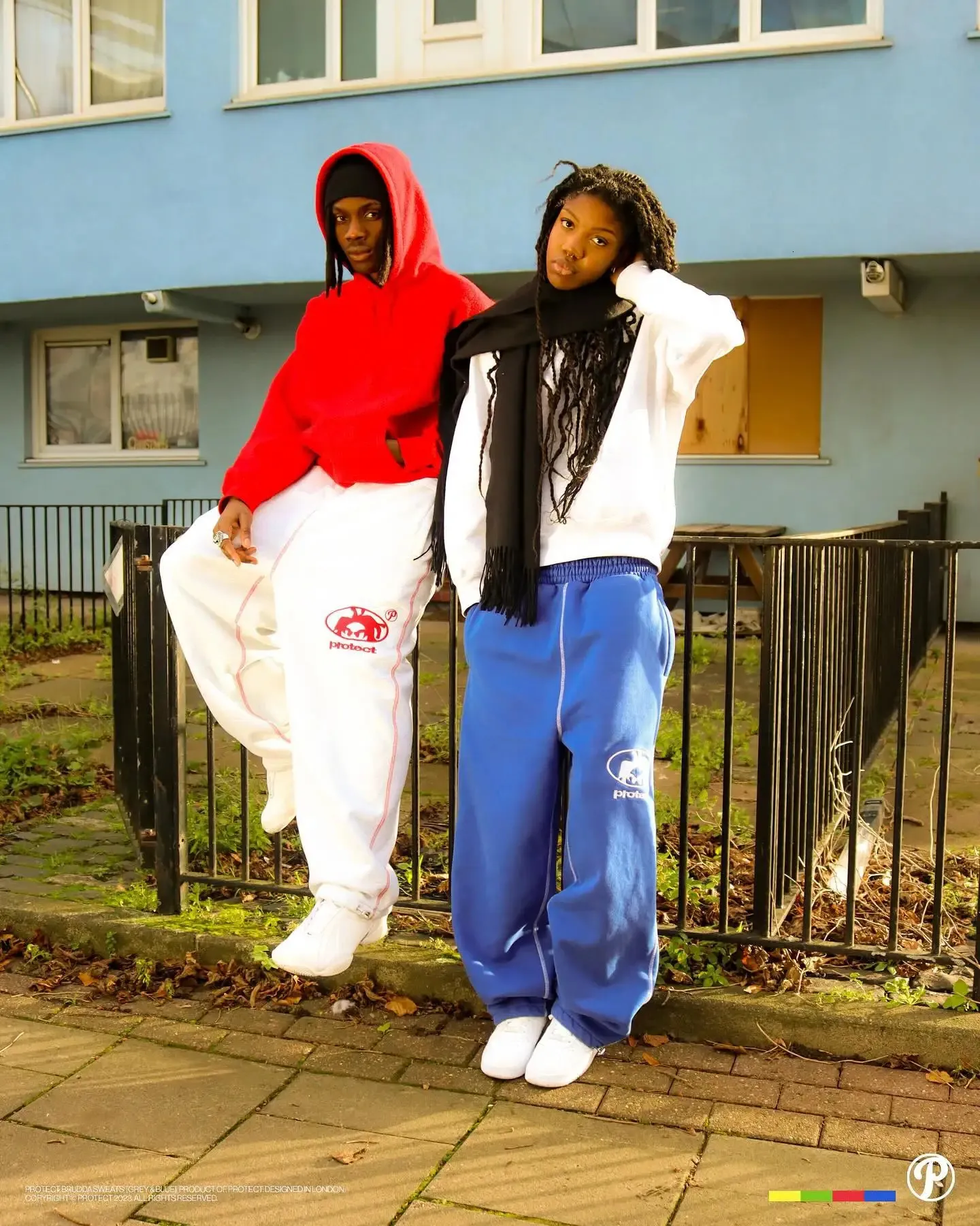 Y2K Harajuku Baggy Gym Sport white trousers men - Elastic