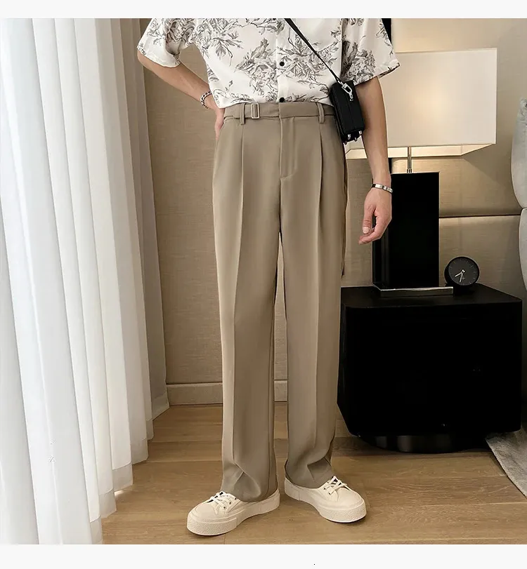 Wide Leg Trousers: Mens Korean Fashion Commuting Pants
