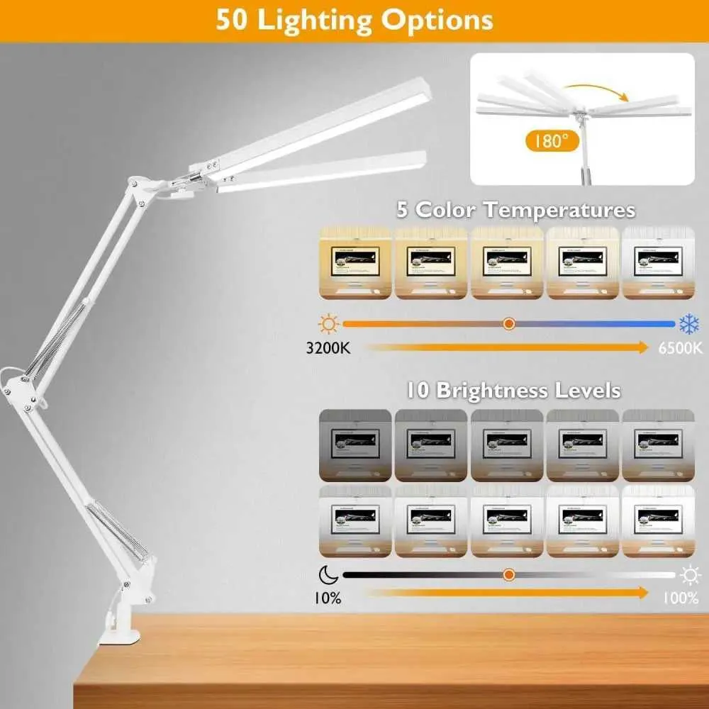 LED Desk Lamps: Adjustable Swing Arm Desk Light With... From Honey ...