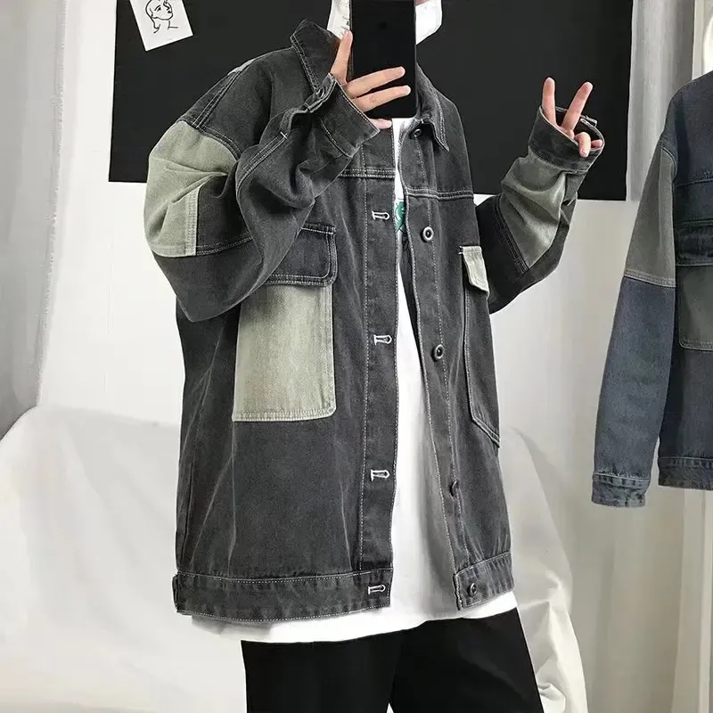 Men's Oversized Denim denim jacket - Korean Streetwear