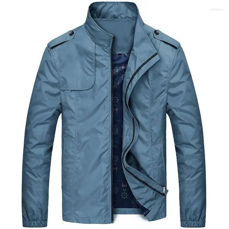 Mens Slim Fit Casual Spring Jackets Men With Standing Collar Mens Slim Fit Casual Spring Jackets Men With Standing Collar