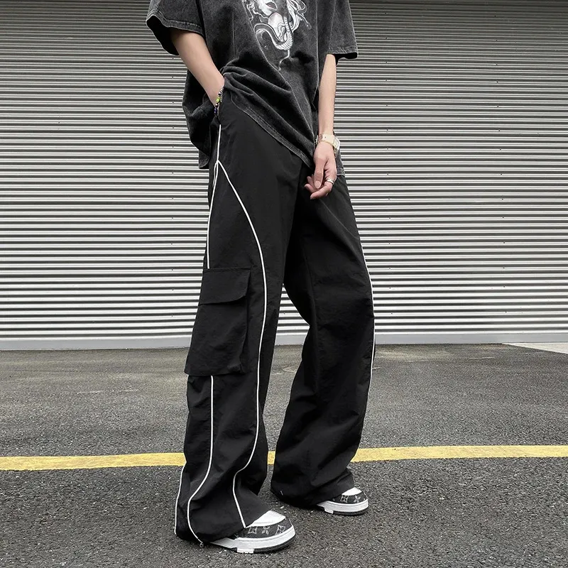 k*n様 comoli fade black wide cargo pants black-cargo-pants-y2k-kamago-