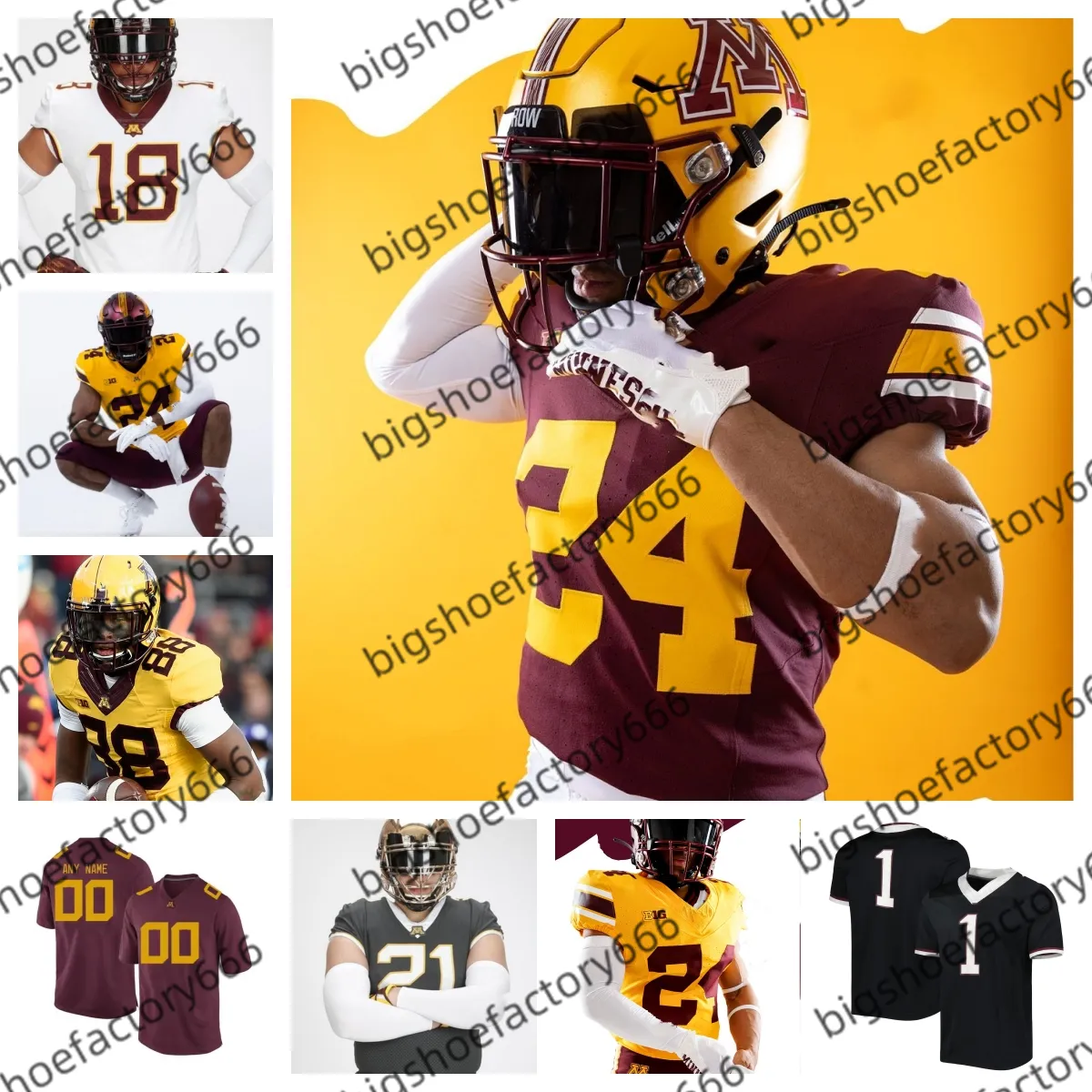 NCAA Minnesota Golden Gophers Football Jersey: Customizable College Jerseys  for True Fans