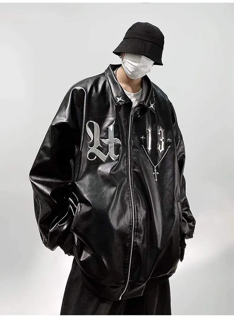 Mens High Street Hip Hop Bomber Avirex Leather Jacket With Oversized PU Leather, Letter Patch, And Y2K Racing Baseball Top 240805 From Xianstore01, $96.33 | DHgate.Com Mens High Street Hip Hop Bomber Avirex Leather Jacket With Oversized PU Leather, Letter Patch, And Y2K Racing Baseball Top 240805 From Xianstore01, $96.33 | DHgate.Com