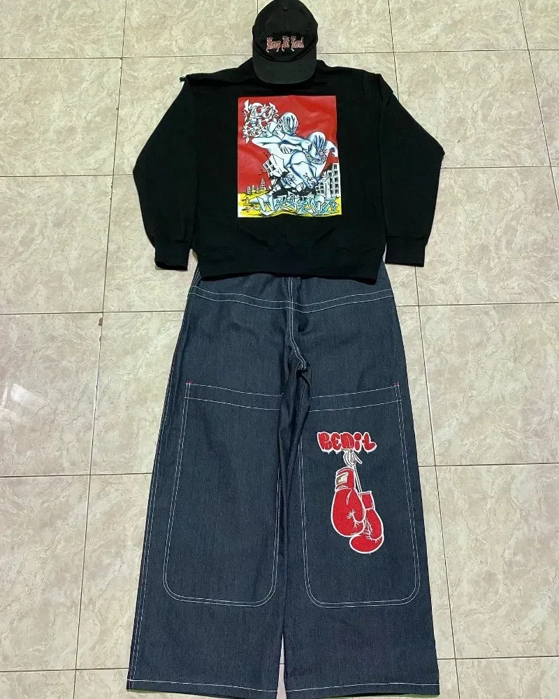 DHgate.com:JNCO Y2K Tribal Jeans | Embroidered Wide Leg DHgate.com:JNCO Y2K Tribal Jeans | Embroidered Wide Leg