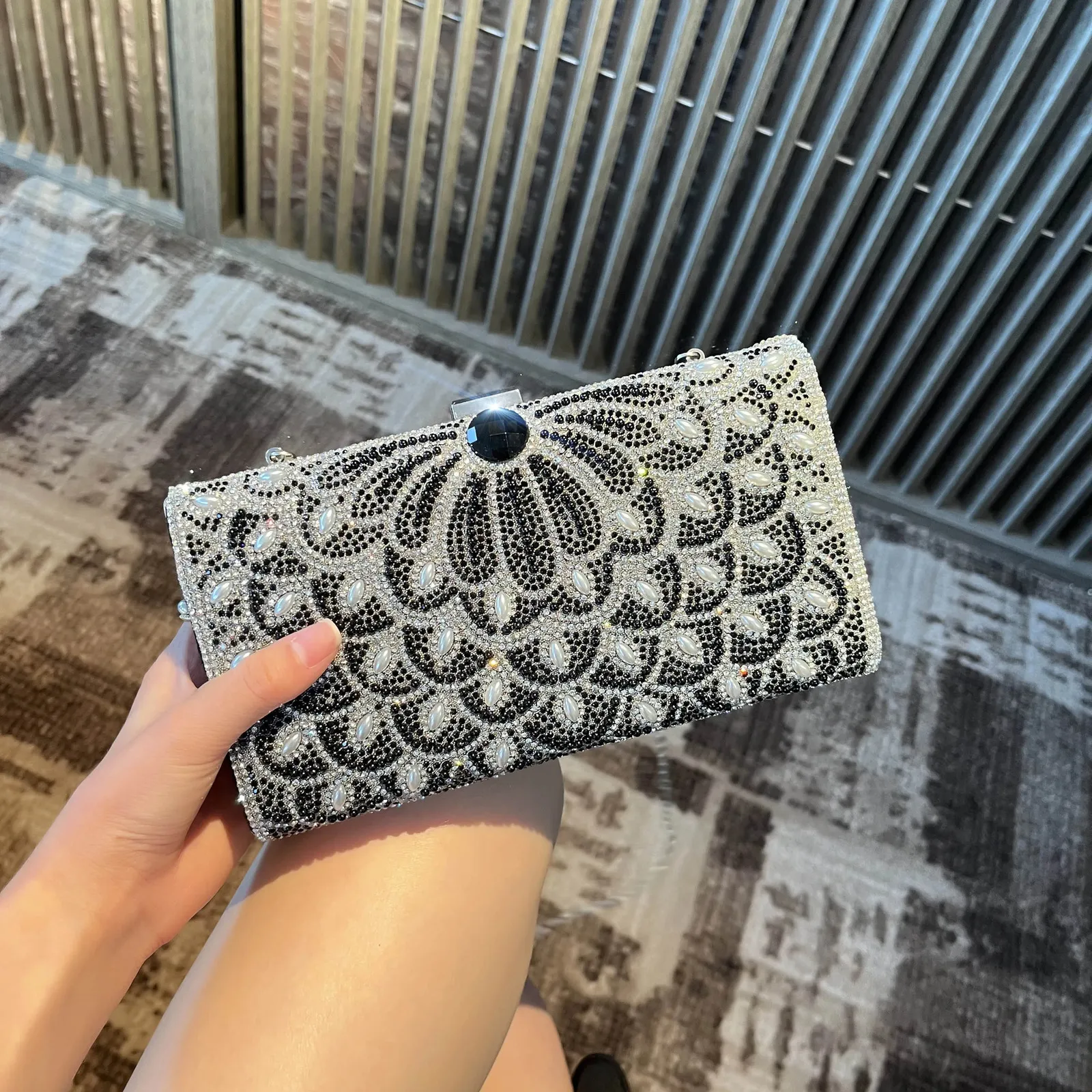 Rhinestone Handbags Elegant Evening Clutch With Crystal 