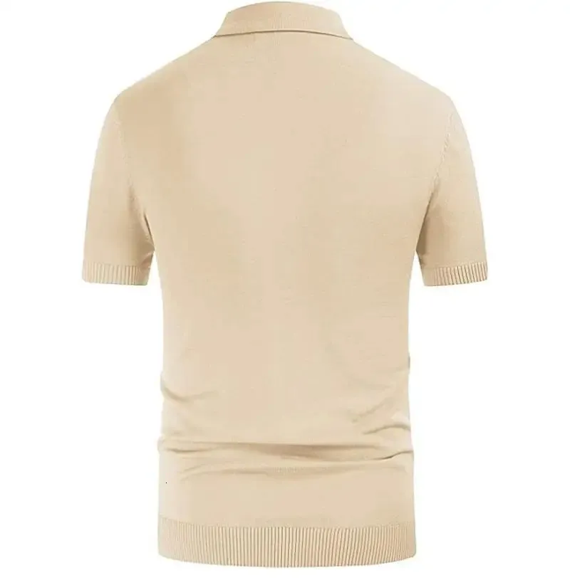 【新品・未使用】Knit Polo Amazon.com: OXKNIT Men's Zipper Retro Polo Shirt Textured