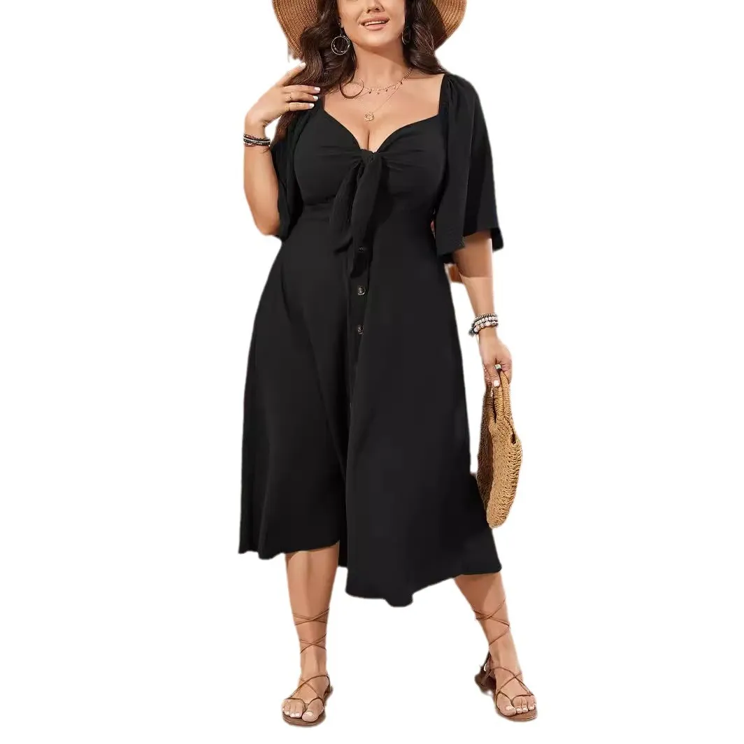 sachin and babi light blue dress Summer Women Plus Size Dresses Casual Short Sleeve... From Luote, $25.33