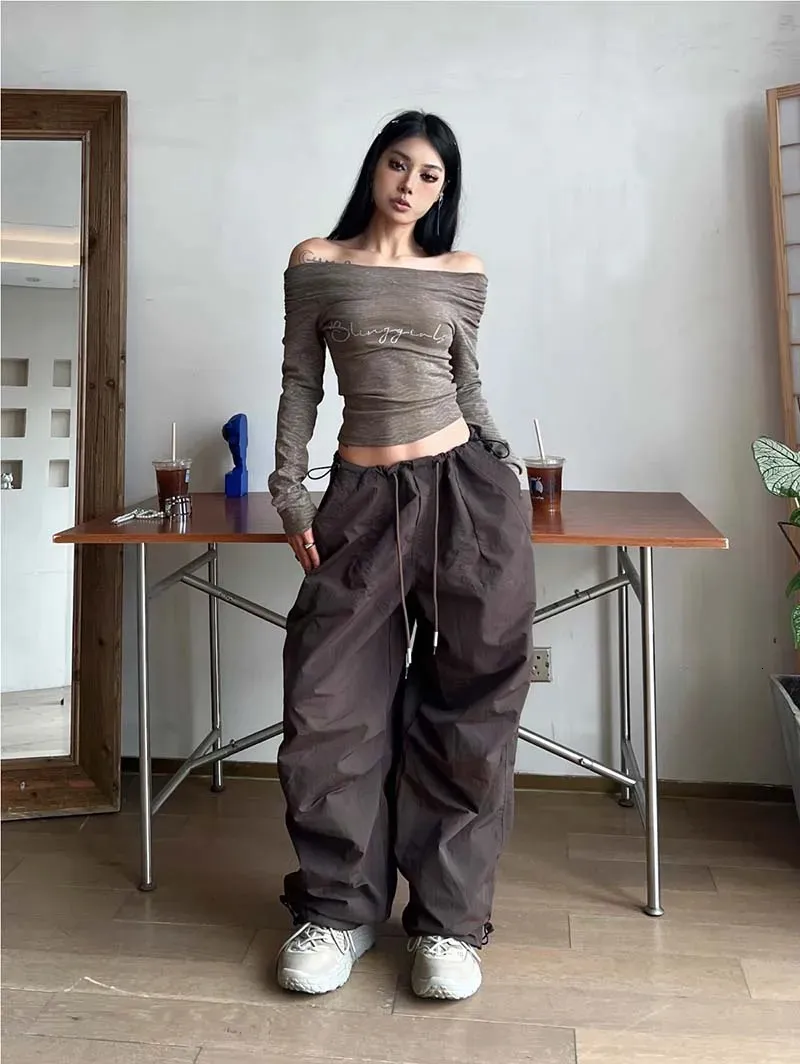Retro Y2K Wide Leg Trousers: Street Style Cargo Pants. Shop