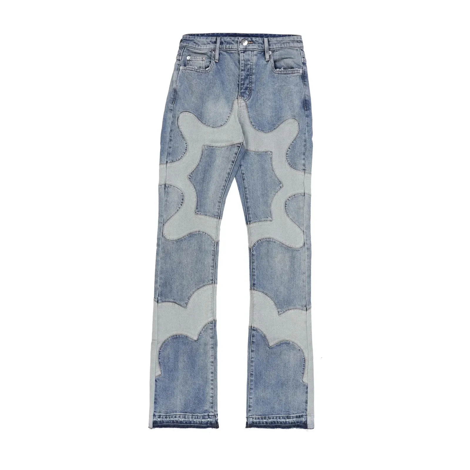 Y2K Gothic Jeans: Harajuku High Street Patchwork Embroidered