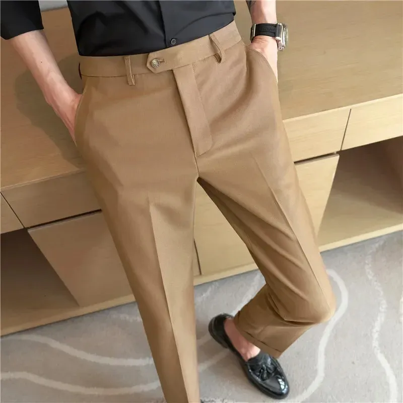 slim fit dress slacks Tapered Fit Pleated Pants  Perry Ellis
