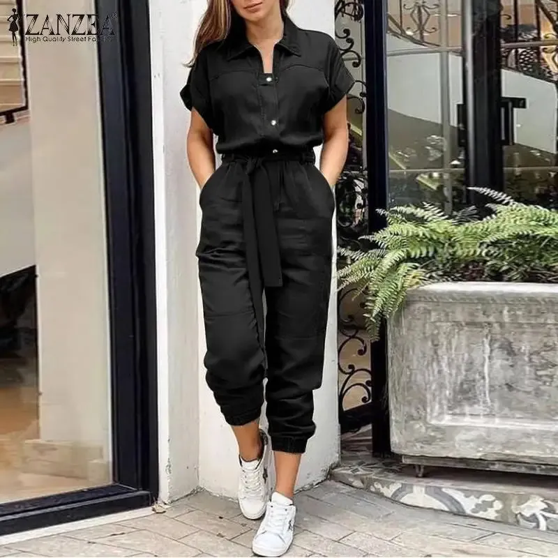 パンツ Short sleeve jump suits - 7oz tencel den 4fcab54a-b501-443f-b934-