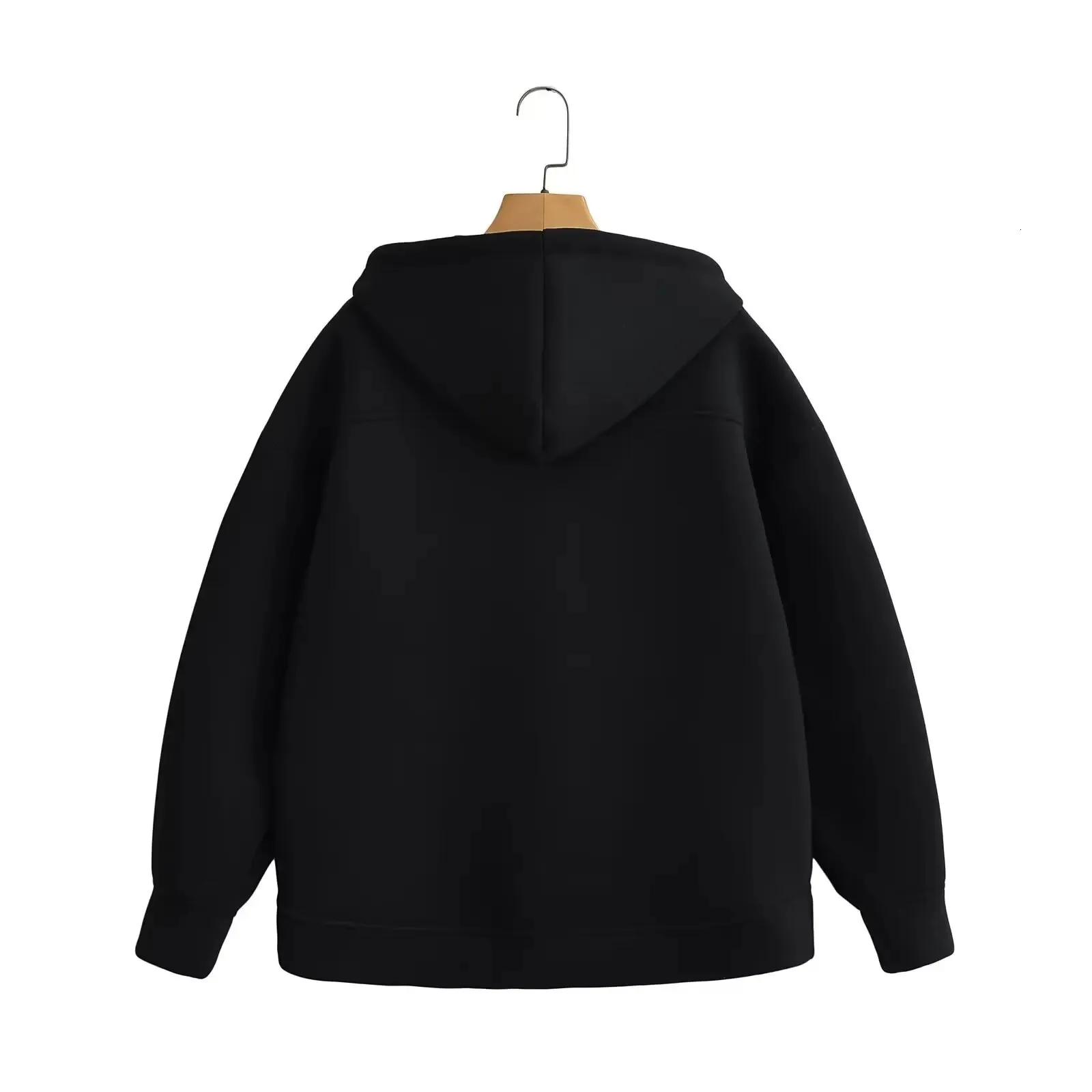 Streetwear Zip Up Hoodie Oversized High Neck Zip Up