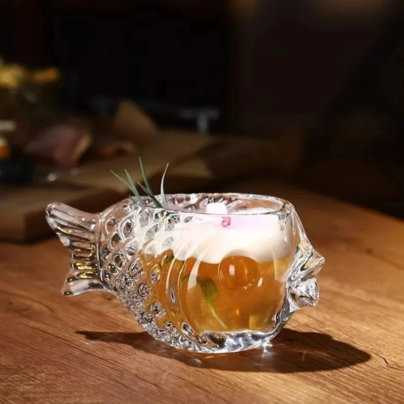 Fish drinking glasses circular crystal wine glass 3.4-10.1 fl oz 101-300 ml  set of 2 for home decoration from Dhgate Wine Glasses - price 46.04